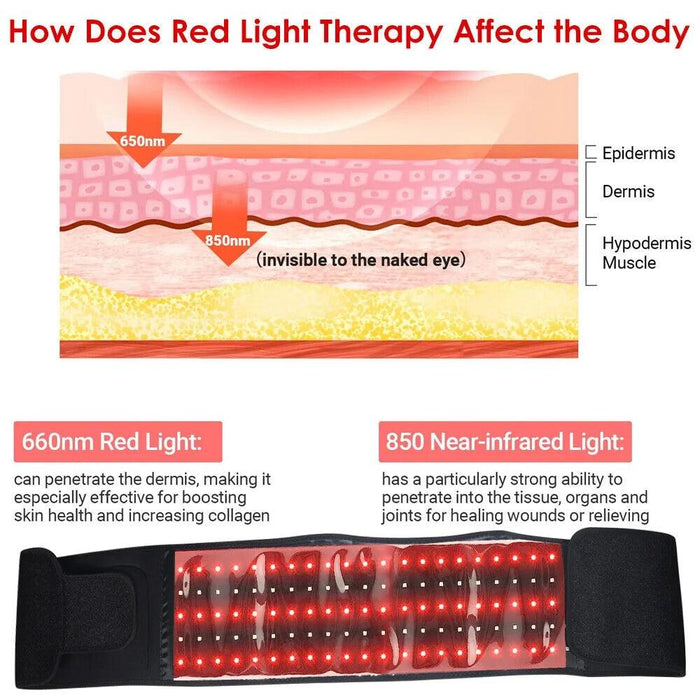 2 in 1 Laser Lipo LED Red Light Therapy Belt Pain Relief near Infrared Weight Loss - Lacatang Shop