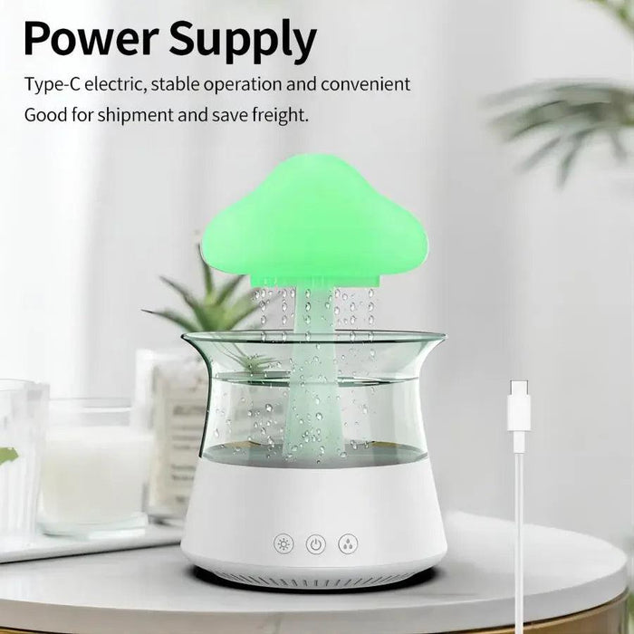 Relax Cloud Rain Diffuser: Ultrasonic Aromatherapy Humidifier with Colorful Lamp - Lacatang Shop