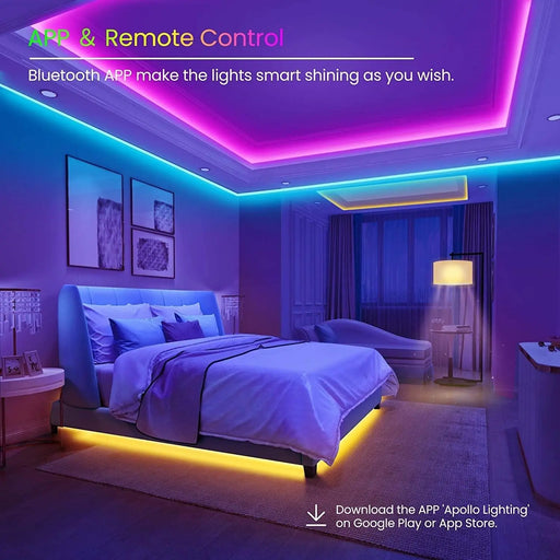 Professional Title: "50ft Bluetooth LED Strip Lights with Color Changing, Music Sync, and Dual Control Options" 

Transform Your Space with 50ft Bluetooth LED Strip Lights - Sync to Music, Change Colors, & Control with Ease!  AliExpress Lacatang Shop 
