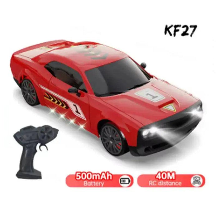 2.4G RC CAR With LED Light 4WD Remote Control Drift Cars Professional Racing Toys for Children Christmas Gifts VS GTR Model AE86 - Lacatang Shop