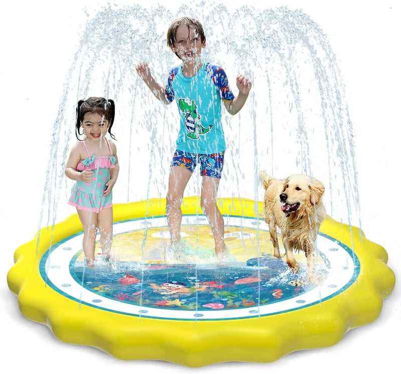 Kids Splash Pad Sprinkler for Outdoor Play - 3-in-1 Baby Pool and Water Toy Gift for Toddlers, Boys, and Girls (60" Splash Play Mat) Kids Splash Pad Sprinkler | 3-in-1 Baby Pool & Water Toy for Toddlers  AliExpress Lacatang Shop 