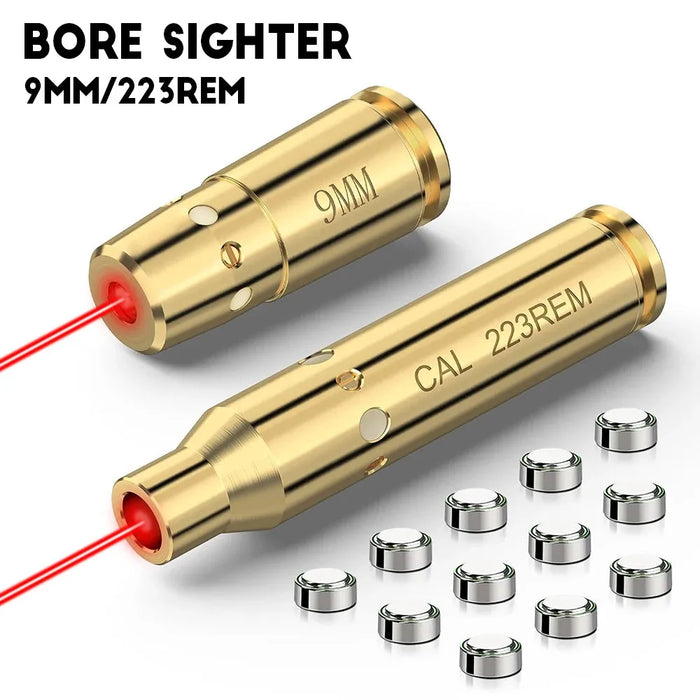 9mm 223Rem Tactical Laser Bore Sight Red Green Laser Boresighter Lazer Zeroing Cartridge Bore Sighter Laser Pointer Airsoft