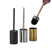 Stainless Steel Bathroom Toilet Brush Holder Accessories Black Toilet Brush Wall Mounted WC Cleaner Brush Cleaning Tools