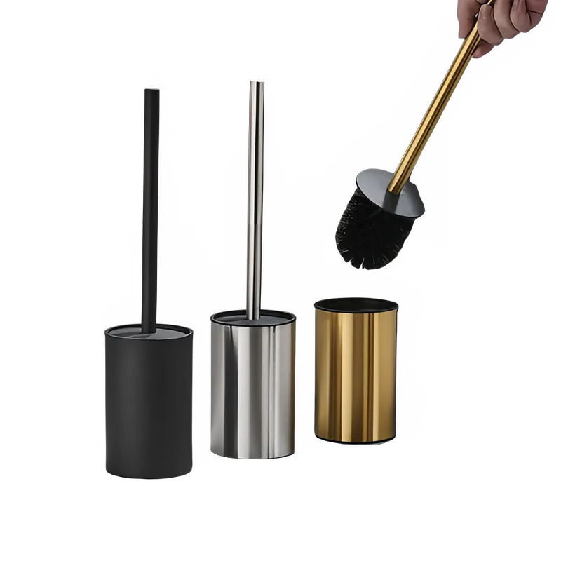 Stainless Steel Bathroom Toilet Brush Holder Accessories Black Toilet Brush Wall Mounted WC Cleaner Brush Cleaning Tools