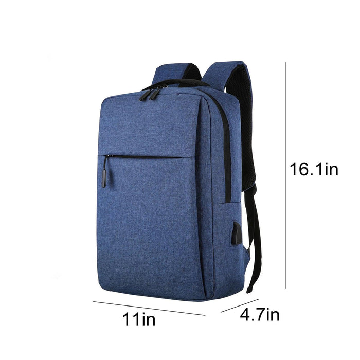 Dark Blue Laptop Backpack 15.6 Inch, Business Slim Durable Laptops Travel Backpacks with USB Charging Port, College School Computer Bag Gifts for Men and Women - Lacatang Shop