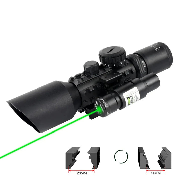 Tactical Red Green Dot Scope Optics Reflex Sight Riflescope Hunting 3-10x42E Outdoor Hunting Bird Watching Airgun Accessories