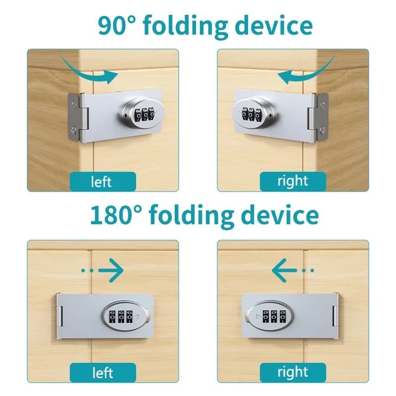 1 PCS childden protection Cabinet door combi refrigerator lock Burglar drawer lock Double opening cabinet lock file cabinet door - Lacatang Shop