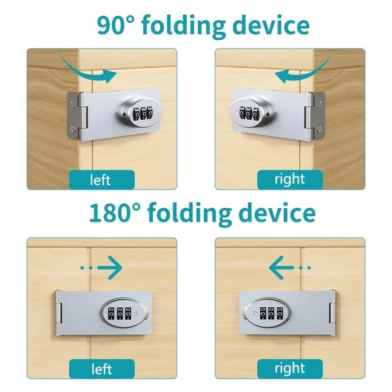 1 PCS Childden protection Cabinet door Refrigerator lock combi Burglar drawer lock Double opening cabinet lock file cabinet door - Lacatang Shop
