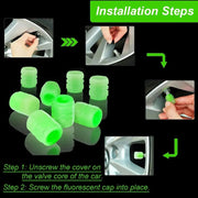 10 - 40PCS Car Luminous Tire Valve Cap Motorcycle Bike Wheel Nozzle Night Glowing Fluorescent Decor Tyre Valve Stem Luminous Caps - Lacatang Shop