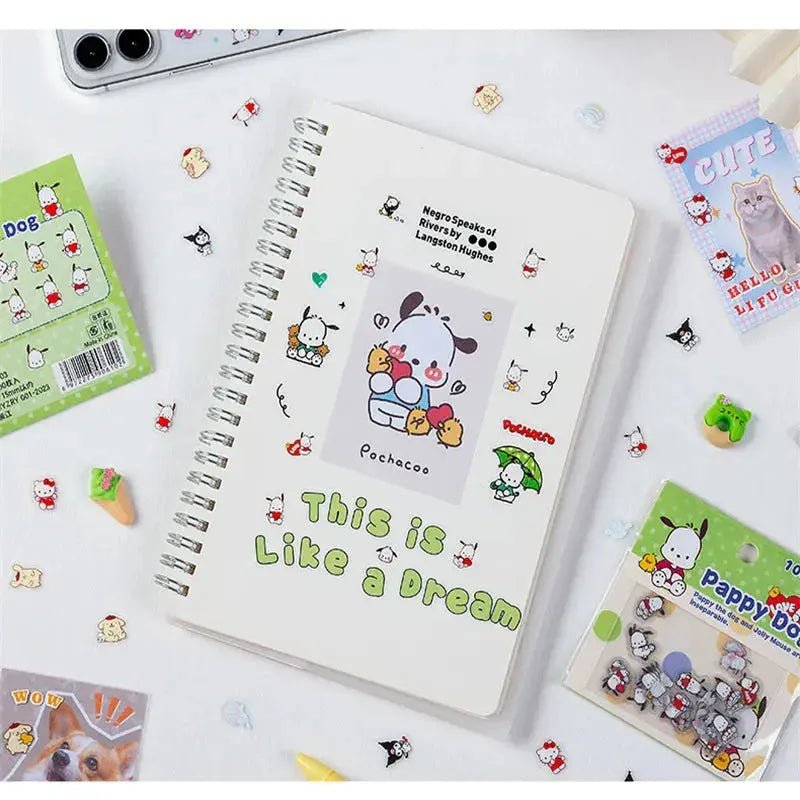 100 - Piece Sanrio Kawaii Sticker Set featuring Pochacco, Kuromi, Melody, and Hello Kitty - Perfect for Student Stationery and Birthday Gifts - Lacatang Shop