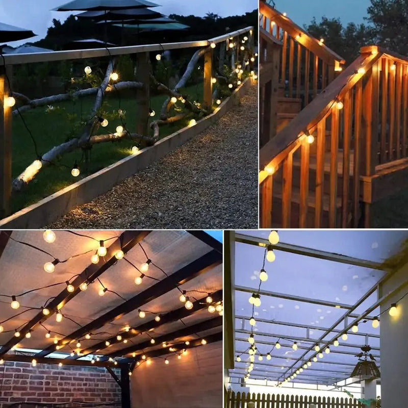 10/20 Globe Bulbs Solar Outdoor Garden Street Path light 2.5M 5M Led Solar Panel Powered Lamp String Party Holiday Wedding Decor - Lacatang Shop
