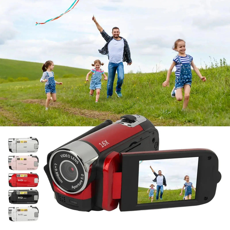 1080P HD 16MP Digital Camera 2.4 Inch Rotatable Screen Camcorder 16X Zoom HD Anti - shock Video Recorder with Fill Light - Lacatang Shop