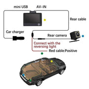 1080P Three Camera Car DVR with Night Vision - Lacatang Shop