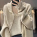 Autumn Winter New Fashion V-neck Long Sleeve Solid Tassels Cardigan Sweaters Women's Clothing Loose All-match Knitting Chic Tops - Lacatang Shop