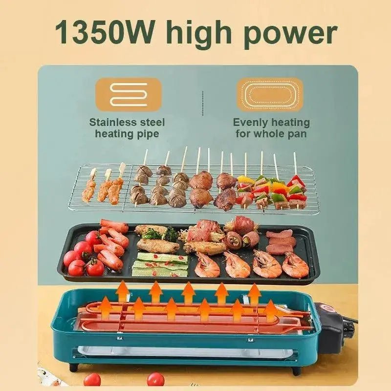 110V/220V Electric Raclette Grill Machine Smokeless Griddle Non - Stick - Lacatang Shop