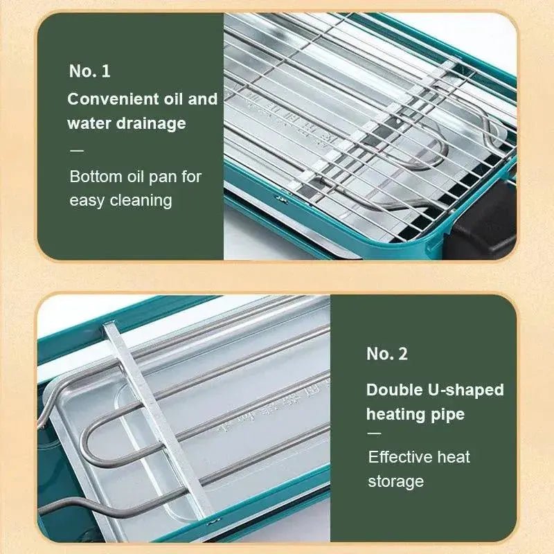 110V/220V Electric Raclette Grill Machine Smokeless Griddle Non - Stick - Lacatang Shop