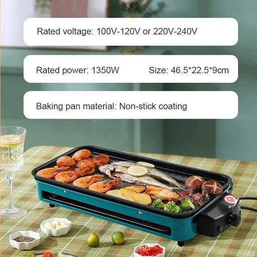 110V/220V Electric Raclette Grill Machine Smokeless Griddle Non - Stick - Lacatang Shop