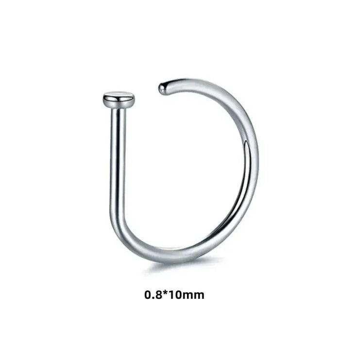 1pc Women Men Fake Piering Nose Ring Earrings, Fashion Punk Non Piercing Nose Clip Stainless Steel Septum Body Jewelry