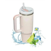 1200ML 304 Stainless Steel Insulated Water Bottle,Thermal Coffee Car Cup, Cold Hot Mugs Vacuum Flask With Handle Straw,For Sport - Lacatang Shop