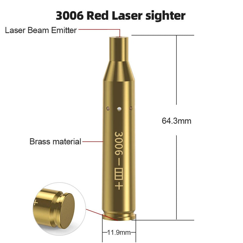 12GA/9MM/38Spl/357Mag/Cal. 45ACP/380ACP/7.62x35/Cal 6.5mm Dry Fire Laser Calibrator with Battery - Lacatang Shop