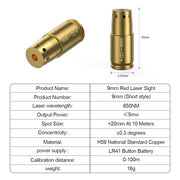 12GA/9MM/38Spl/357Mag/Cal. 45ACP/380ACP/7.62x35/Cal 6.5mm Dry Fire Laser Calibrator with Battery - Lacatang Shop