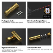 12GA/9MM/38Spl/357Mag/Cal. 45ACP/380ACP/7.62x35/Cal 6.5mm Dry Fire Laser Calibrator with Battery - Lacatang Shop