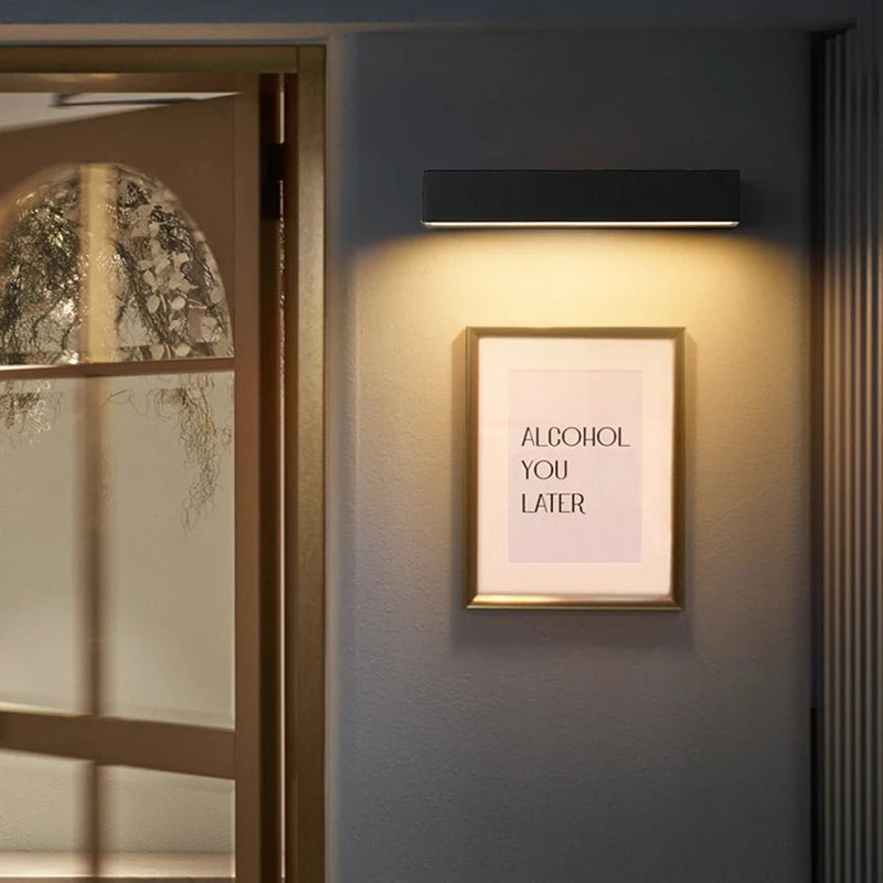 12W 18W 30W LED Wall Lamp Outdoor Waterproof Strip Wall Lights Porch Sign Lighting Courtyard Garden Decor Light Fixture Aluminum - Lacatang Shop