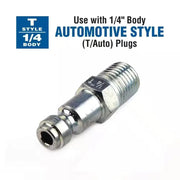 1/4 In. Automotive Brass Coupler Set with Male Plug (2 - Piece) - Lacatang Shop