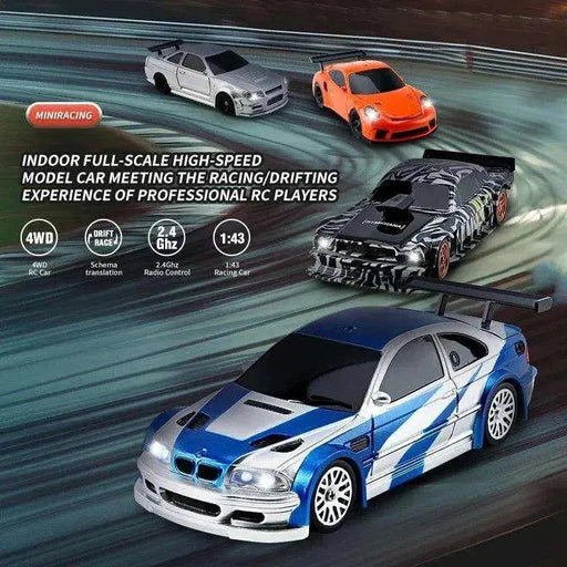 1/43 RC Car Mini Racing Cars 2.4G Radio Control Drift Car 4WD Off - road High - Speed Motor Vehicle Model Toys for Boys Mini Gifts - Lacatang Shop