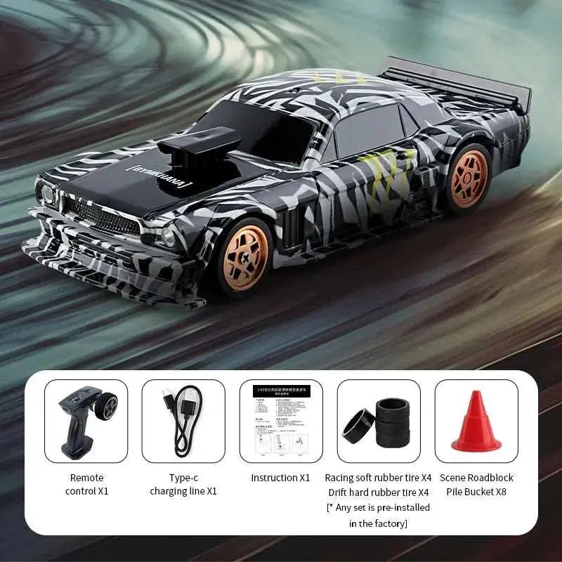 1/43 RC Car Mini Racing Cars 2.4G Radio Control Drift Car 4WD Off - road High - Speed Motor Vehicle Model Toys for Boys Mini Gifts - Lacatang Shop