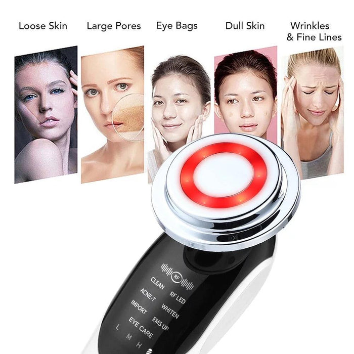 7 in 1 Face Lift Device - EMS RF Microcurrent Skin Rejuvenation, Facial Massager, Light Therapy, anti Aging /Wrinkle /Beauty Apparatus - Unisex - Lacatang Shop