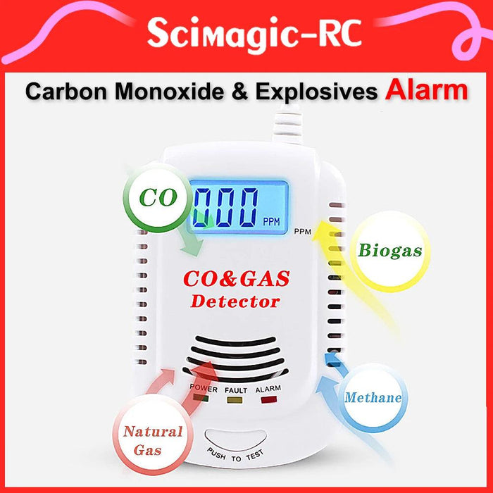 Alert Voice 110db.Alarm for Gas Carbon Monoxide and Explosives Home Security Fire with LED Indicator Built in Siren - Lacatang Shop