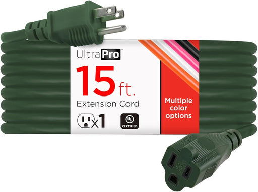 15 Ft Heavy Duty Outdoor Extension Cord, 16 Gauge, 3 - Prong - Lacatang Shop