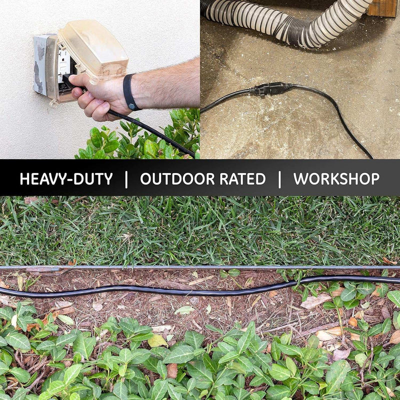 15 Ft Heavy Duty Outdoor Extension Cord, 16 Gauge, 3 - Prong - Lacatang Shop