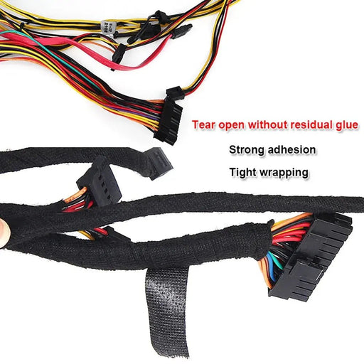 15 Meter Heat - resistant Fabric Tape Black Adhesive Electrical Insulating Cloth Tape for Car Cable Harness Wiring Loom Protection - Lacatang Shop