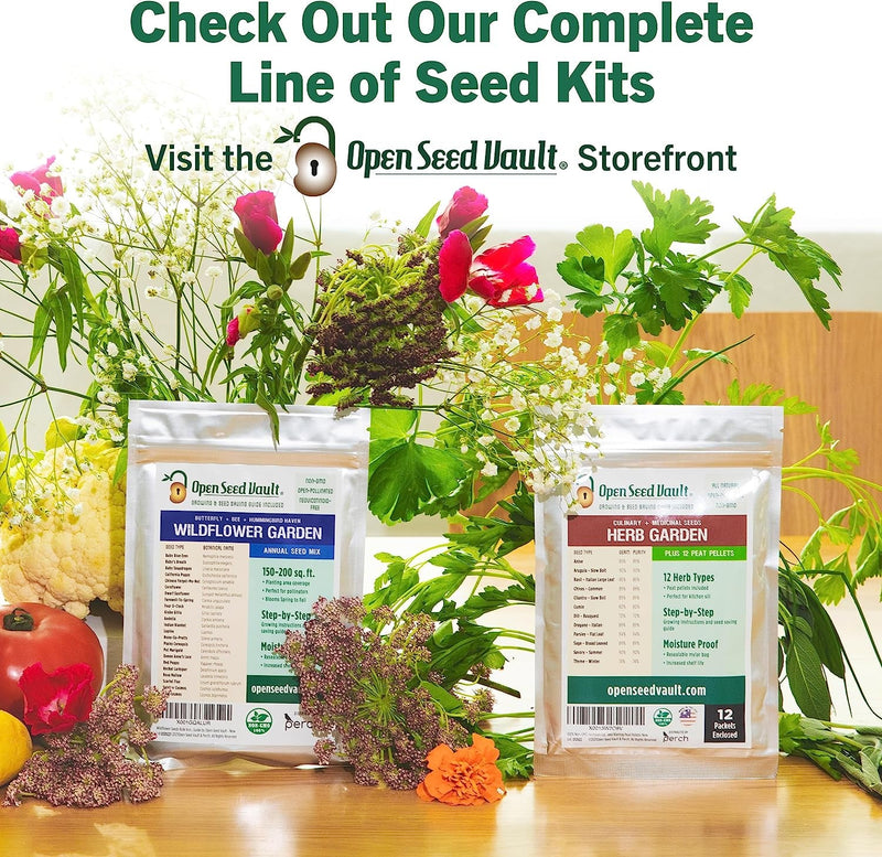 15,000 Non GMO Heirloom Vegetable Seeds for Planting Vegetables and Fruits - 32 Variety Pack of Vegetable Seeds for Gardening, Survival Gear, Seed Vault Emergency Supplies Kit - Lacatang Shop