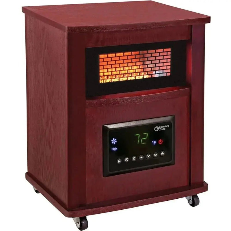 1500W 16” Electric Infrared Quartz Wood Cabinet Space Heater ，Adjustable Thermostat with， Digital Display, Overheat Protection - Lacatang Shop