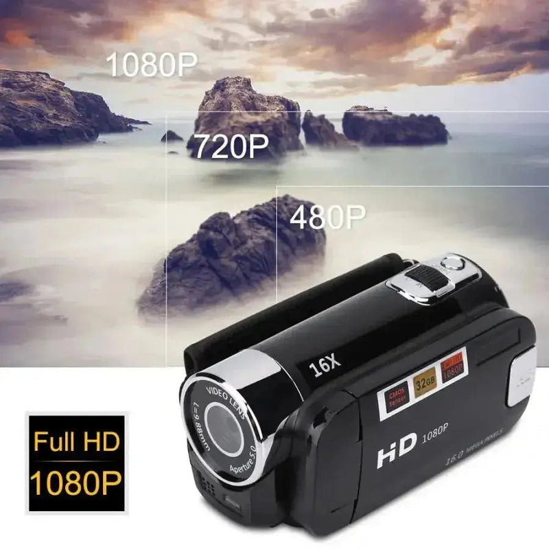 16MP 16X HD Digital Camcorder 720P Full HD 16MP Digital Video Camera 270 degree Rotation Screen 16X Night Shoot Zoom HOT - Lacatang Shop