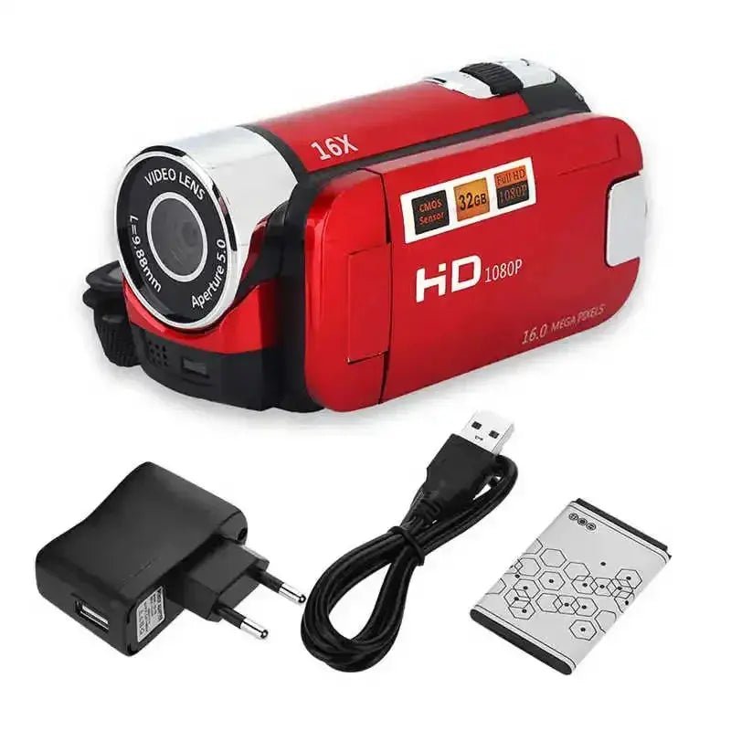 16MP 16X HD Digital Camcorder 720P Full HD 16MP Digital Video Camera 270 degree Rotation Screen 16X Night Shoot Zoom HOT - Lacatang Shop