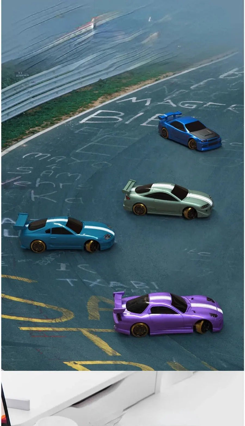 1/76 RC Mini Drift Car TURBO RACING Rear Wheel Drive Racing Built in Metal Weights for Boys Gift RTR Mode - Lacatang Shop