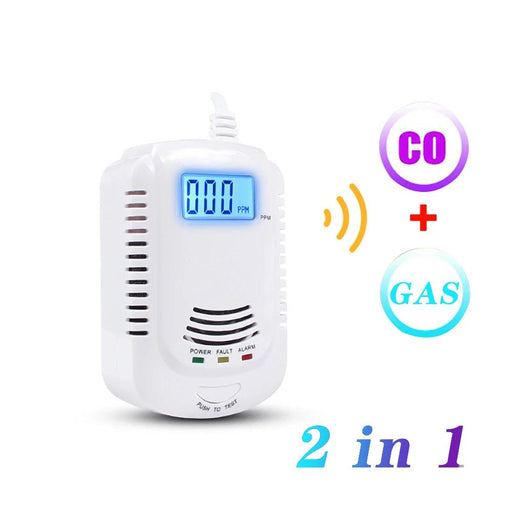 Alert Voice 110db.Alarm for Gas Carbon Monoxide and Explosives Home Security Fire with LED Indicator Built in Siren - Lacatang Shop