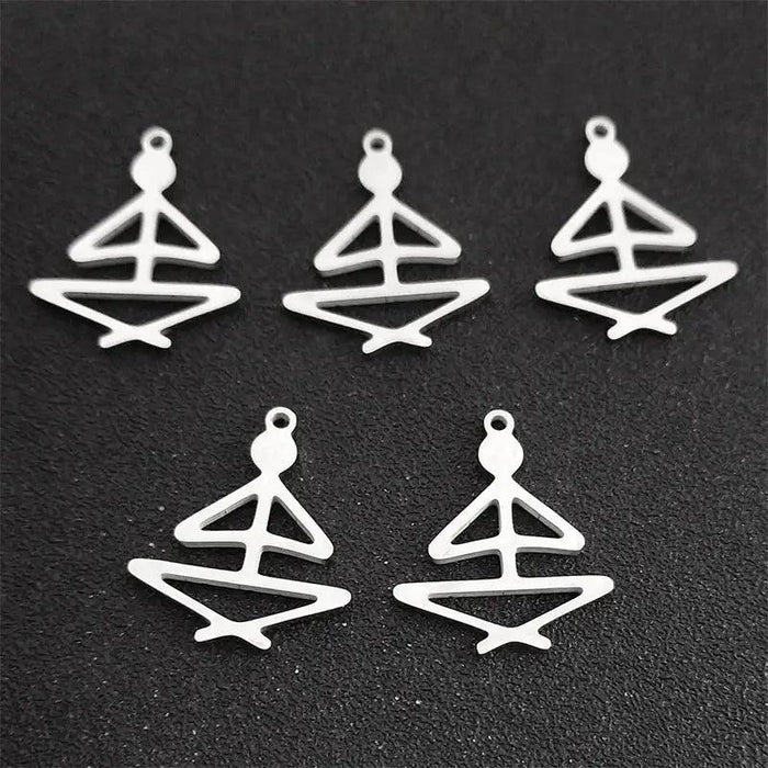 Stainless Steel Ghost Nameless Band BC Small Pendant Bracelets/Earrings for Women Men Diy Jewelry Accessories Making N1722S05 - Lacatang Shop