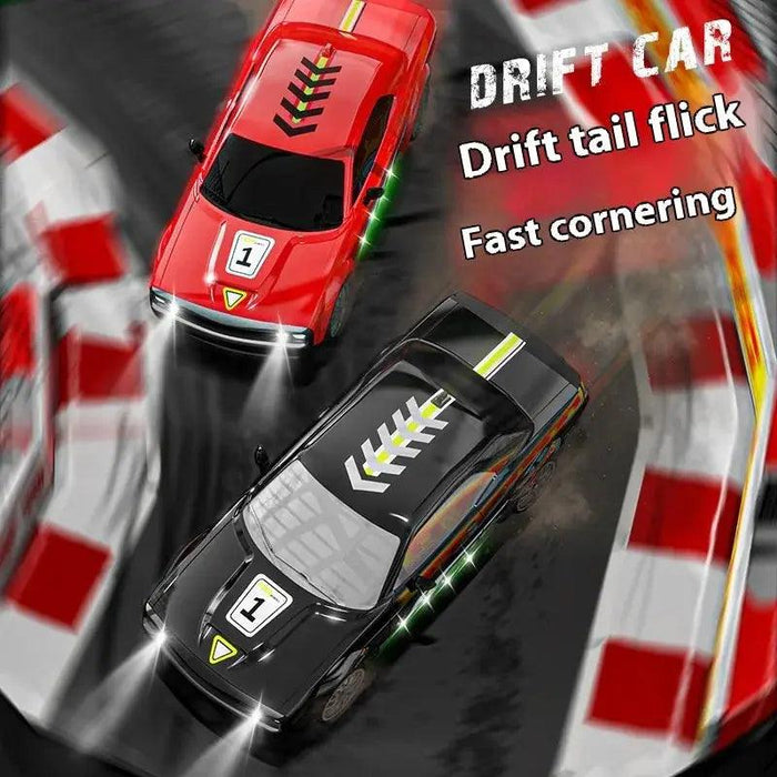 2.4G RC CAR With LED Light 4WD Remote Control Drift Cars Professional Racing Toys for Children Christmas Gifts VS GTR Model AE86 - Lacatang Shop