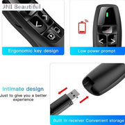 1PC 2.4Ghz USB Wireless Presenter Red Laser - Pen Pointer PPT Remote Control With Handheld Pointer For PowerPoint Presentation - Lacatang Shop