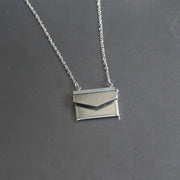 1pc Tiny Handbag Shape Photo Frame Stainless Steel Charms Floating Envelope Locket Necklaces Women Men Lover Memorial Jewelry - Lacatang Shop