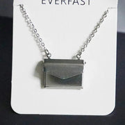 1pc Tiny Handbag Shape Photo Frame Stainless Steel Charms Floating Envelope Locket Necklaces Women Men Lover Memorial Jewelry - Lacatang Shop