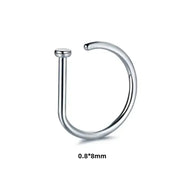 1pc Women Men Fake Piering Nose Ring Earrings, Fashion Punk Non Piercing Nose Clip Stainless Steel Septum Body Jewelry - Lacatang Shop