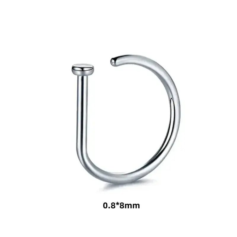 1pc Women Men Fake Piering Nose Ring Earrings, Fashion Punk Non Piercing Nose Clip Stainless Steel Septum Body Jewelry - Lacatang Shop