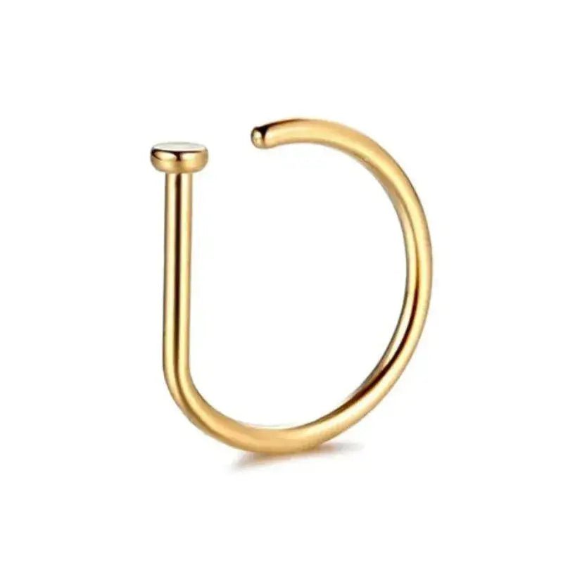 1pc Women Men Fake Piering Nose Ring Earrings, Fashion Punk Non Piercing Nose Clip Stainless Steel Septum Body Jewelry - Lacatang Shop