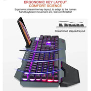 2024 618 teclado PRO Gaming Keyboard RGB LED Backlight Plug And Play White/Black Keyboard Ergonomic Design Waterproof Keycaps - Lacatang Shop